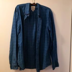 Blue checkered button up